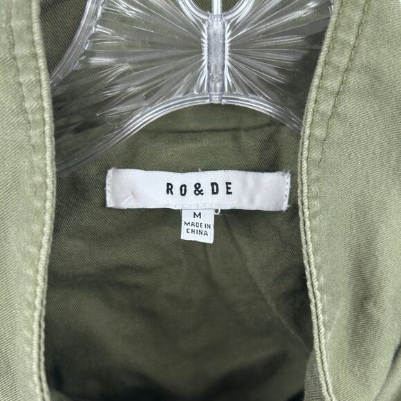 RO & DE Anthropologie Olive Green Utility Zip Vest Pockets Drawstring Womens M - Picture 6 of 11